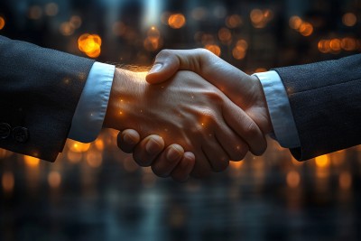 商务人士握手场景