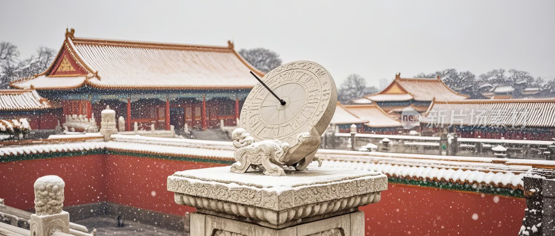 大雪节气故宫皇宫古建筑冬季旅游风景