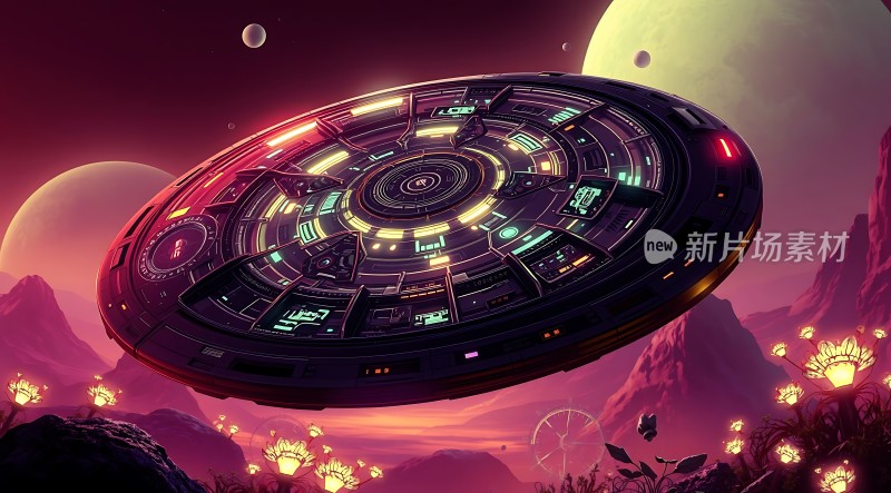 外星飞船降临异域星球