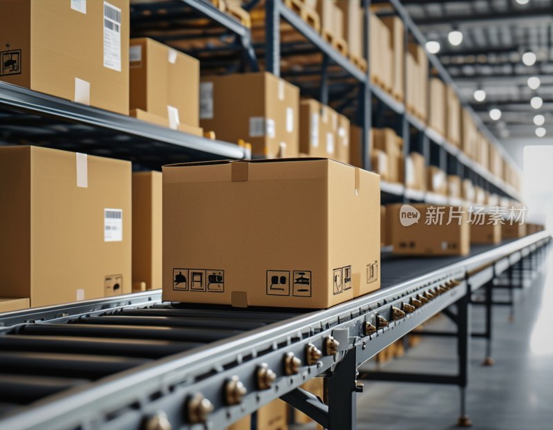 仓库纸箱传送带
