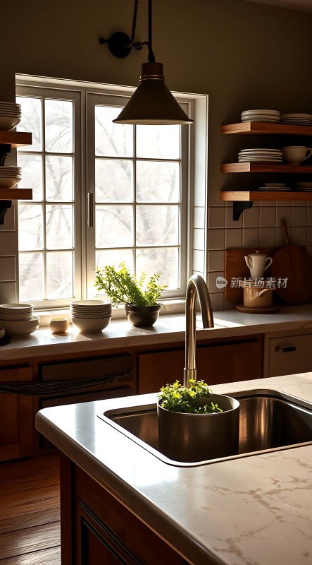 阳光厨房绿意盎然