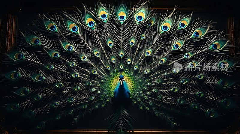 孔雀开屏展华彩