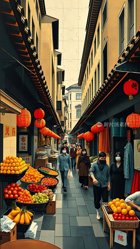 古街市集热闹非凡