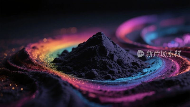 彩色粉末艺术视觉