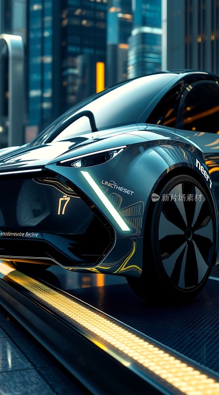 未来科技座驾城市之光下的速度与激情
