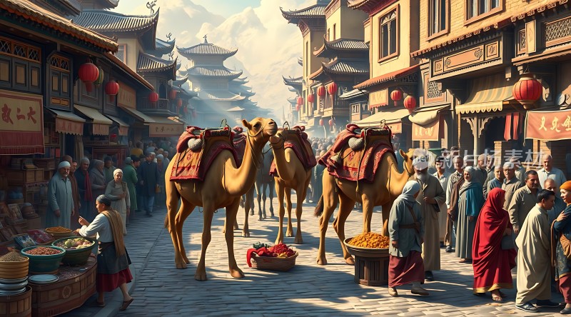 丝绸之路繁华市集
