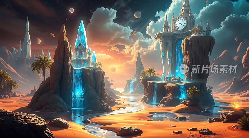 沙漠中的奇幻城堡