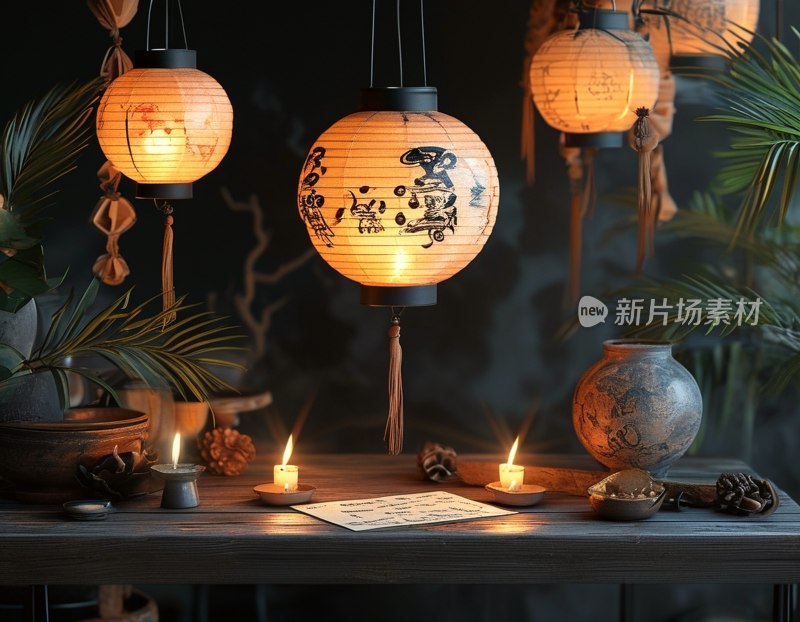 元宵节猜灯谜艺术字