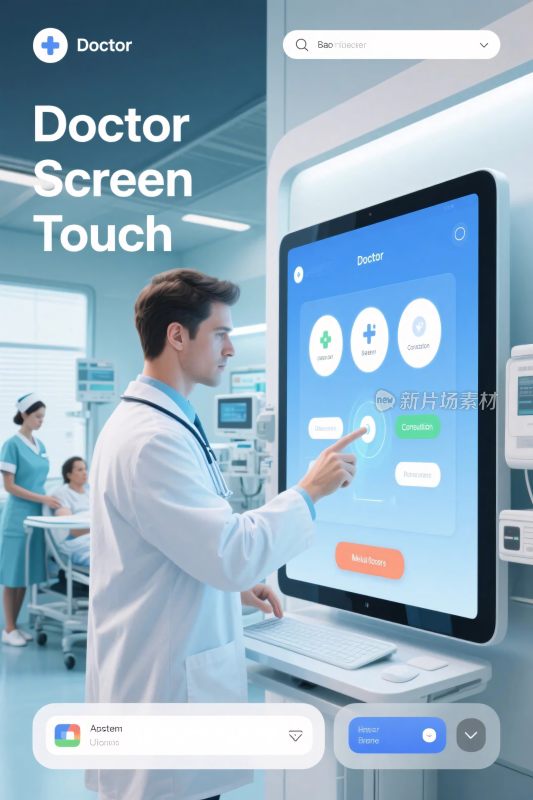 医疗数字界面插画