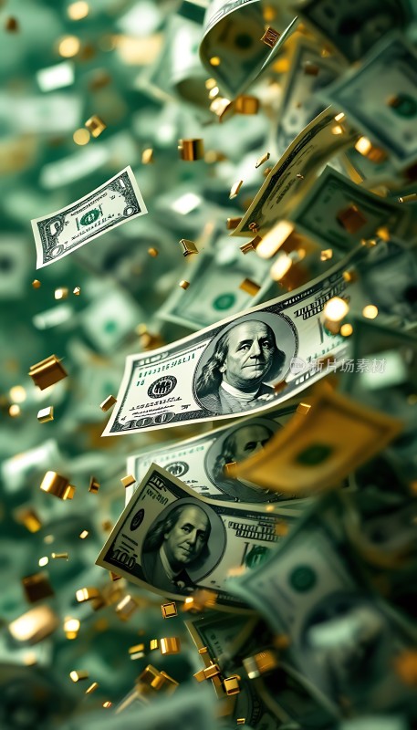 金钱风暴美元与金币纷飞