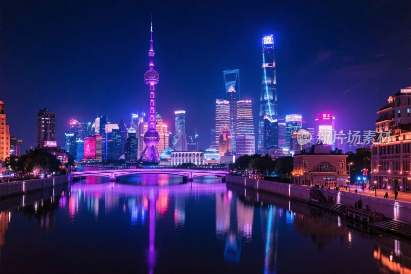 上海陆家嘴夜景