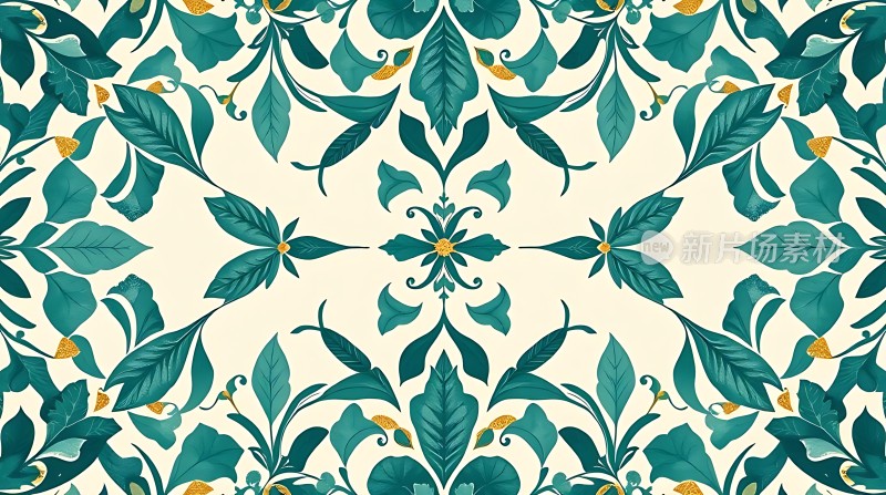 绿色植物图案背景