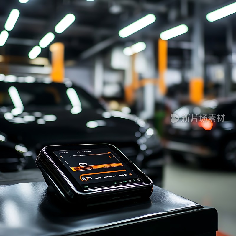 汽车维修车间里的专业诊断设备