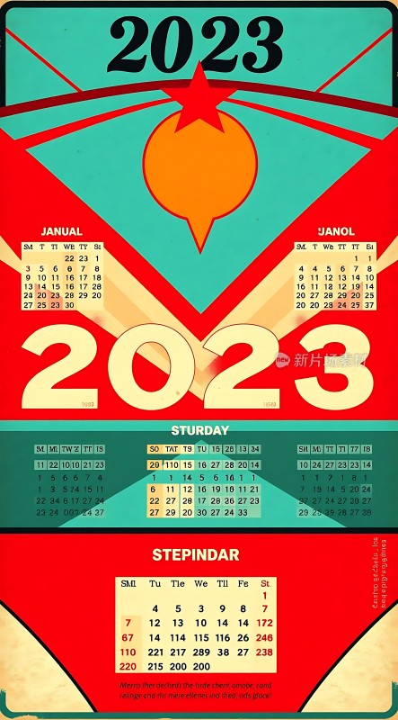 2023年日历海报设计