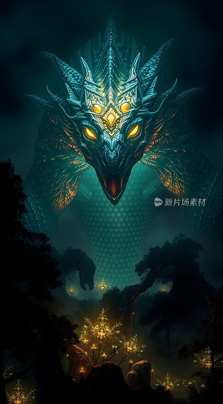 神秘龙影森林之光