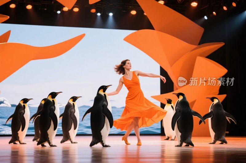 舞台企鹅互动表演