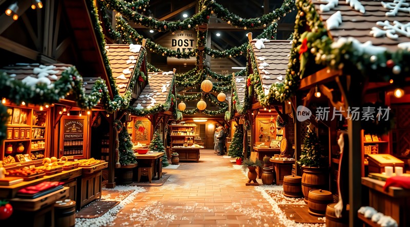 圣诞集市温馨夜市