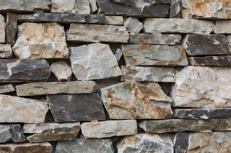 石墙石块纹理照片