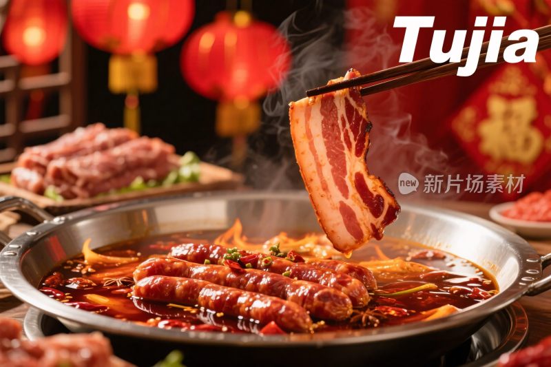 土家特色美食烹饪场景