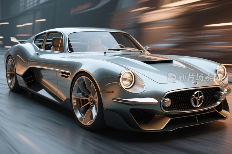 未来风格流线型跑车