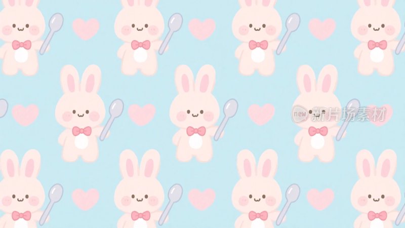 可爱兔子卡通背景图