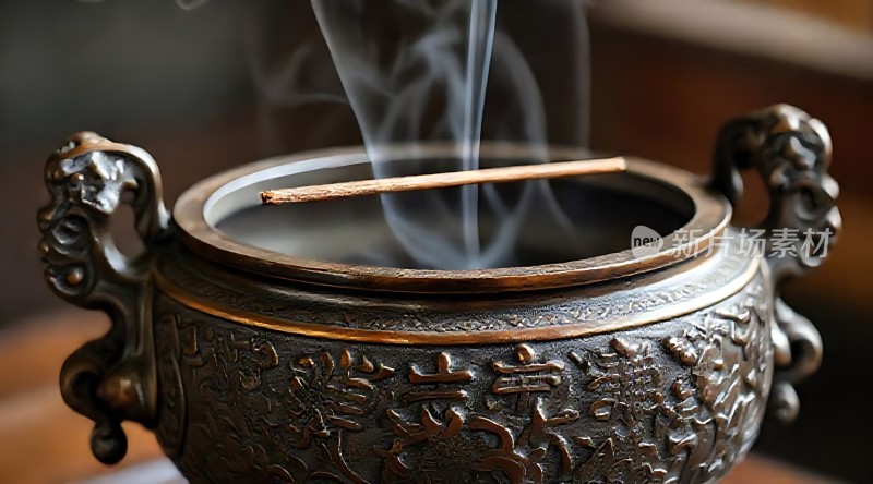 香炉焚香宁静致远