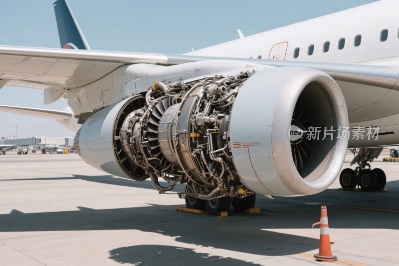 飞机发动机特写
