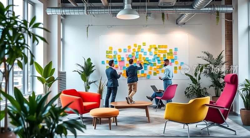 创意碰撞头脑风暴会议现场