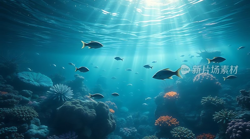 阳光下的海底世界
