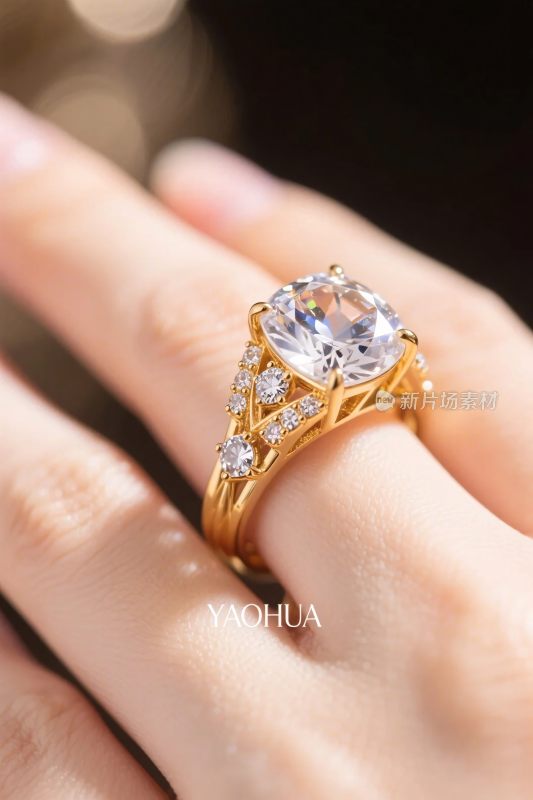 金戒指珠宝特写