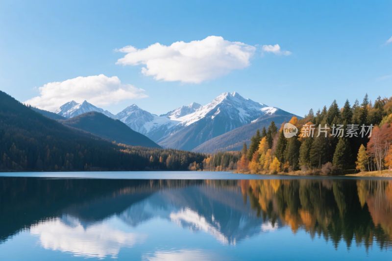 山水湖泊自然风光