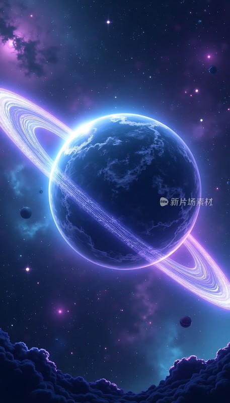 宇宙奇观神秘星球与璀璨星环