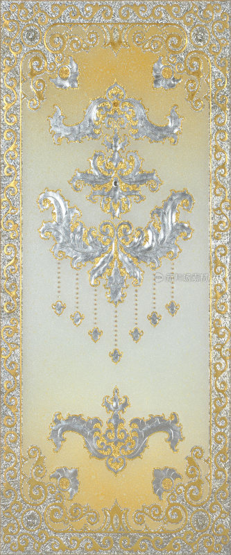 欧式贴片对称素材屏风背景