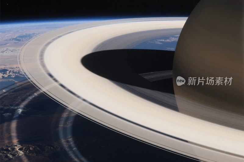 宇宙行星土星环景观