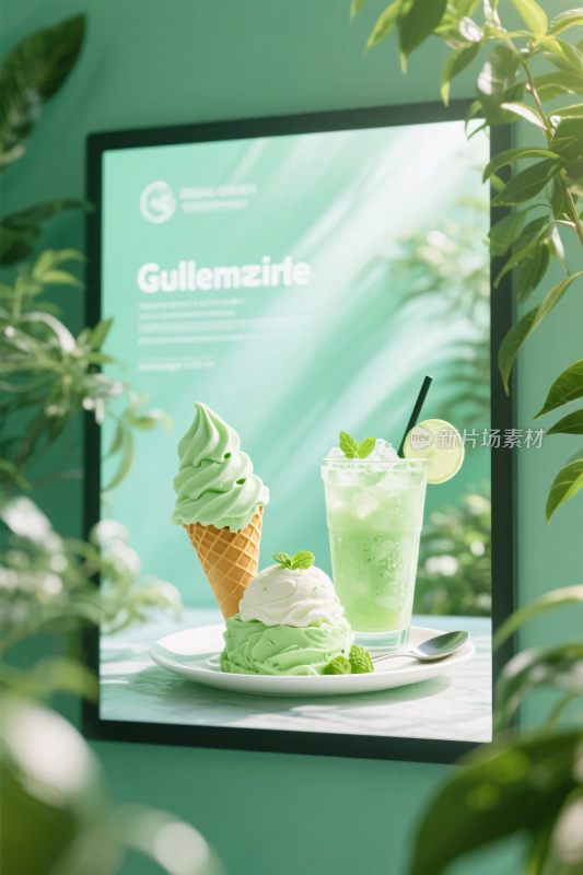 冰淇淋广告海报展示