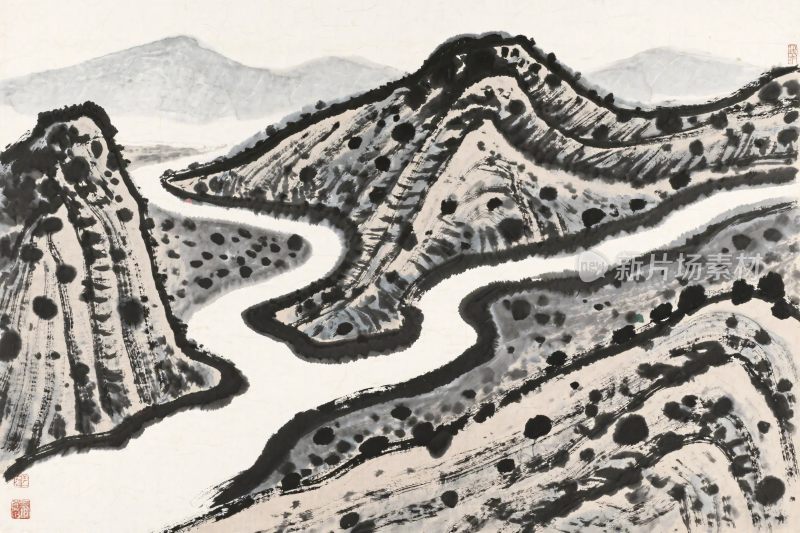 水墨山水风景画