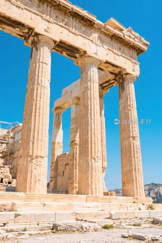 古希腊古建筑遗迹石柱