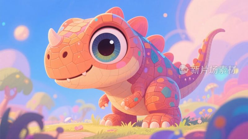 卡通小恐龙插画