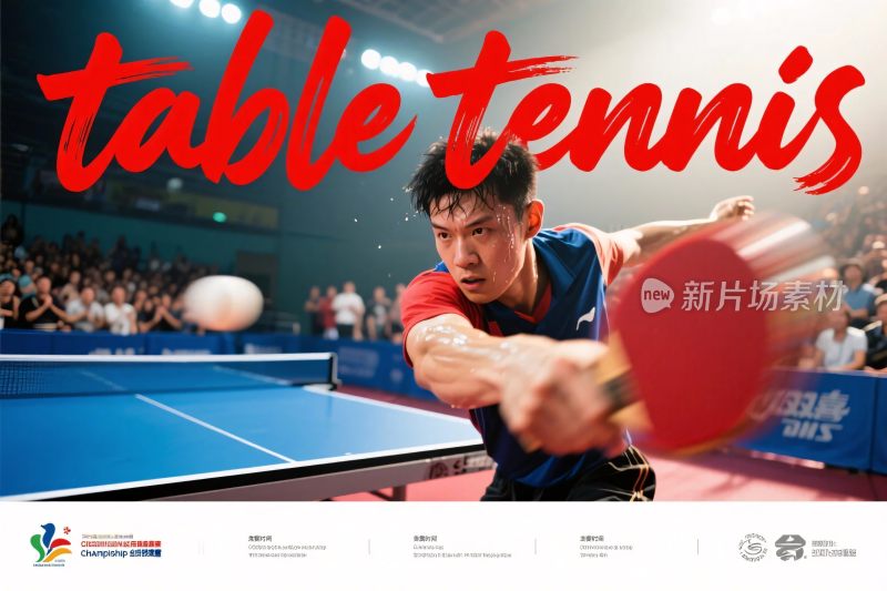 乒乓球运动的赛事海报