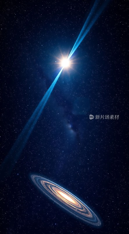 宇宙之光与螺旋星系