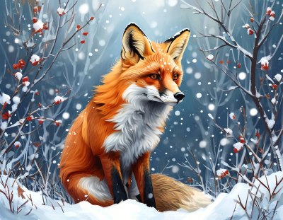 雪地红狐 雪地红狐