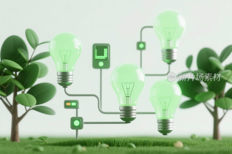 绿色能源环保插画
