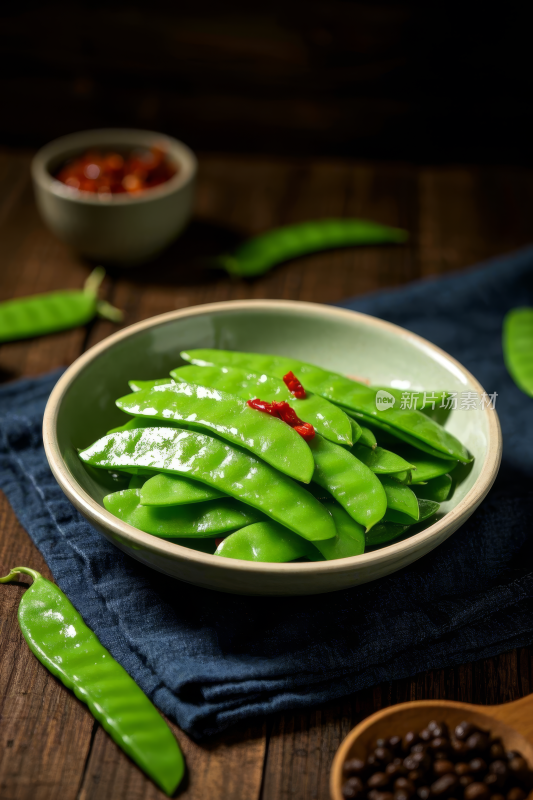 炒荷兰豆中国传统经典美食中式家常美味食物