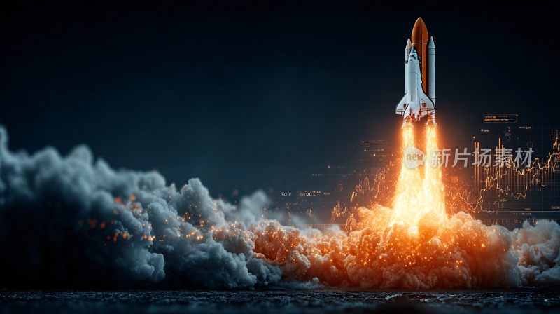 火箭发射升空场景