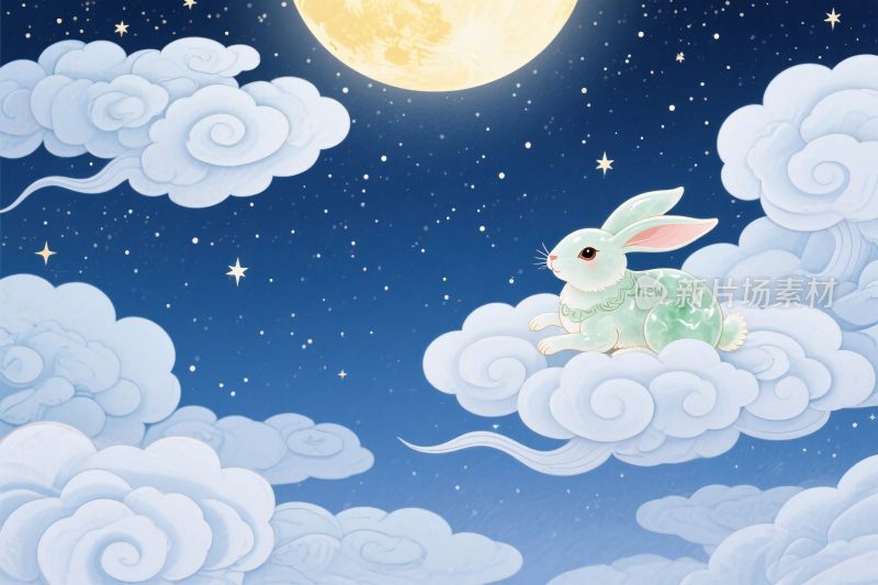 梦幻夜空的兔子