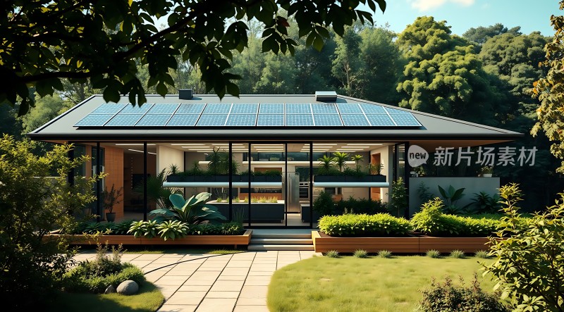 绿色家园太阳能与自然和谐共生