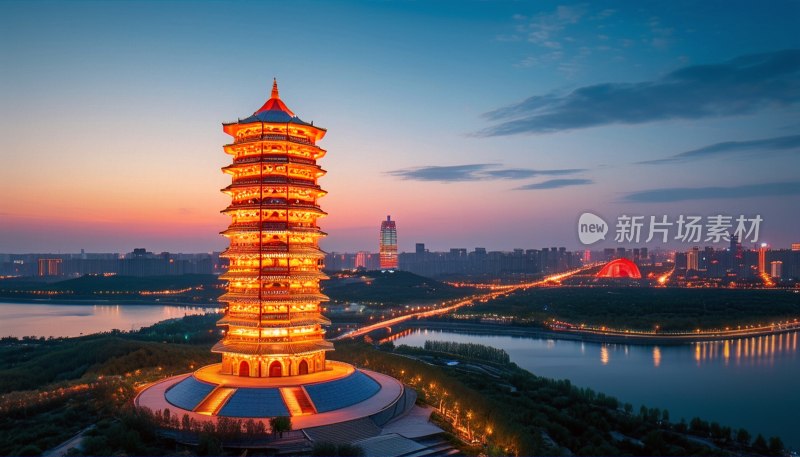 郑州中原福塔夜景