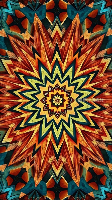 色彩斑斓的几何图案