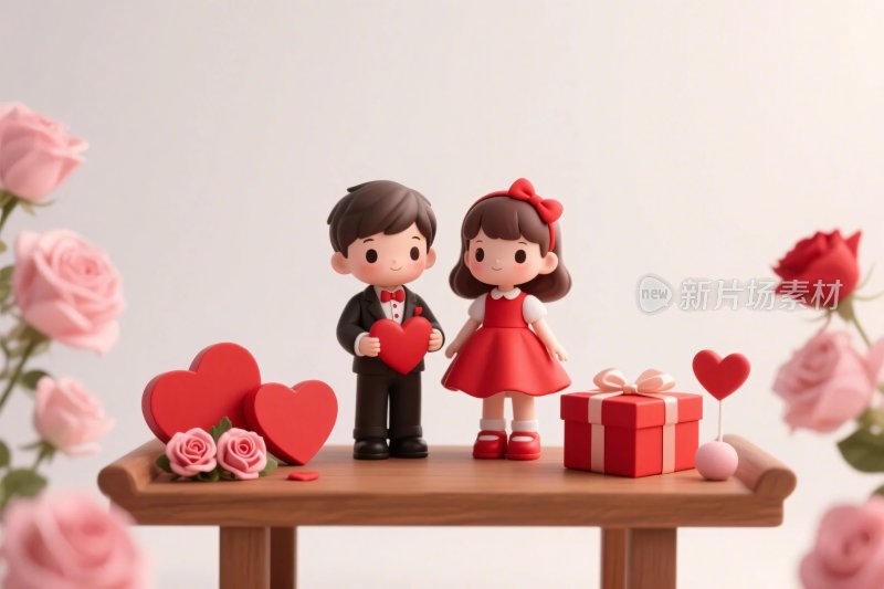 浪漫情侣摆件场景