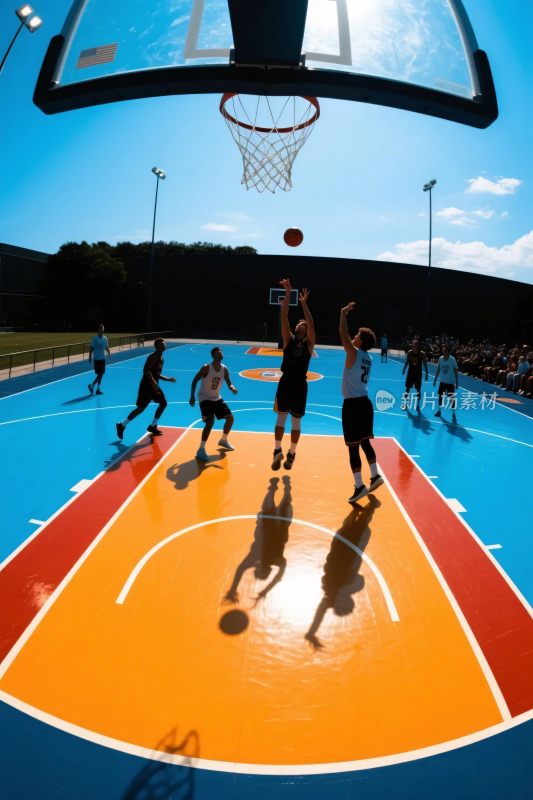 篮球场运动场景